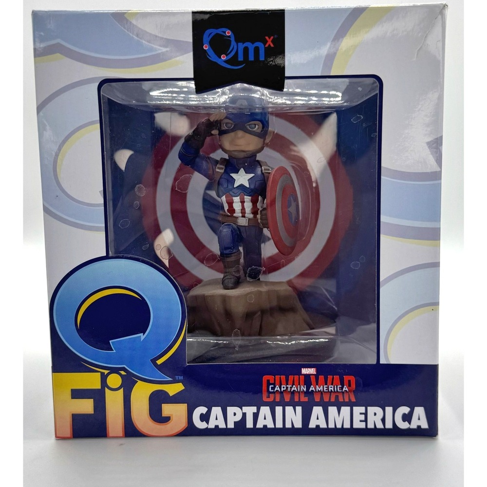 Captain America Civil Ward Q-Fig Diorama - QMX Quantum Mechanix - Brand New, NIB